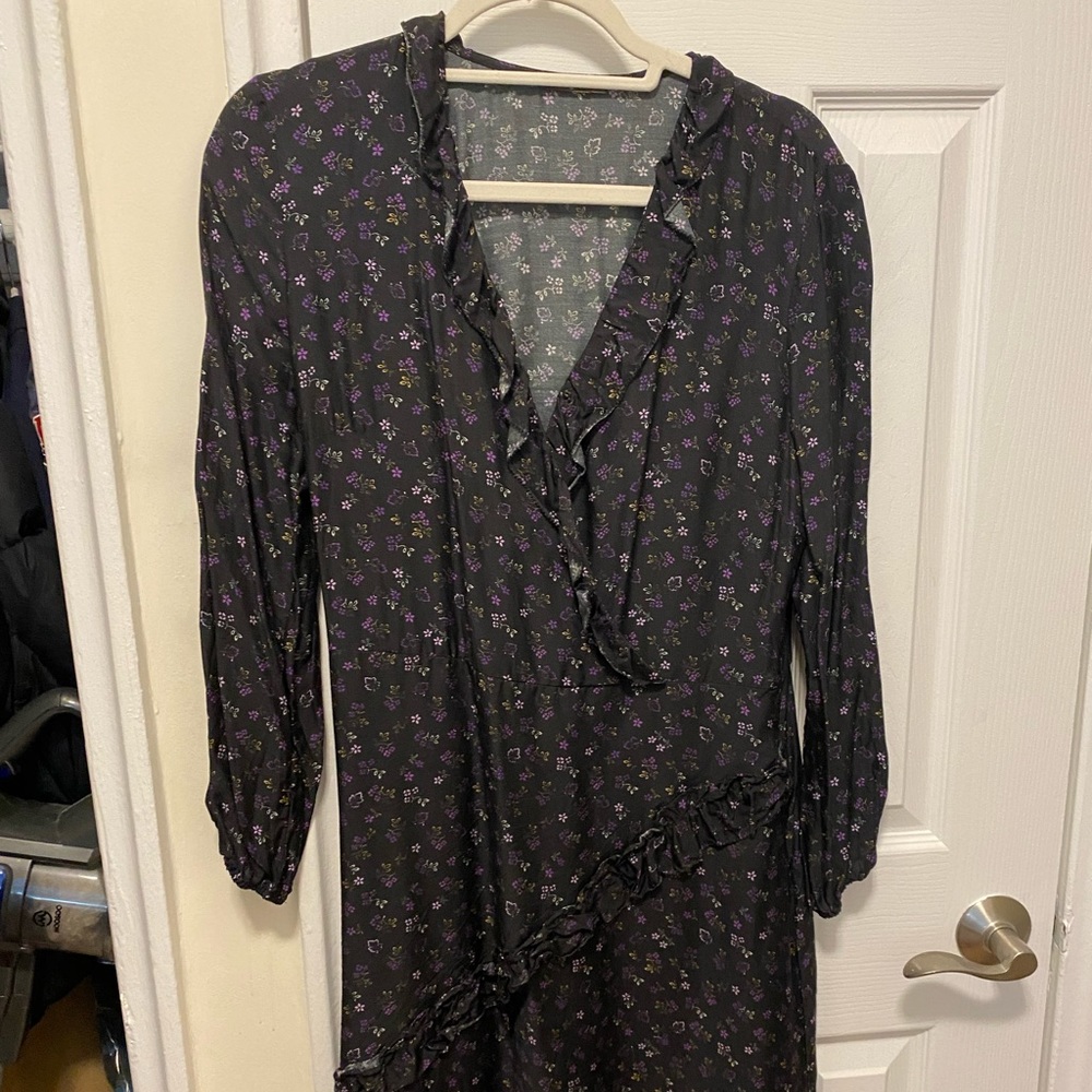 JMCL faux wrap printed dress- Worn ONCE!